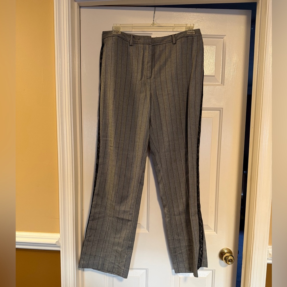 Gray Striped women's Pants